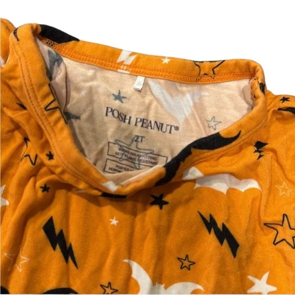 3- Posh Peanut Pajamas Sets Halloween Size 2T hello kitty bats Lot Bundle